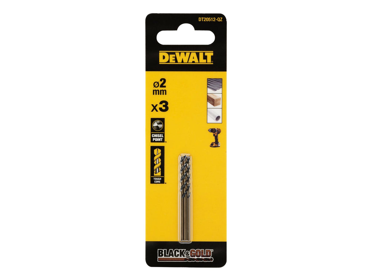 DEWALT BLACK&GOLD HSS Drill Bits