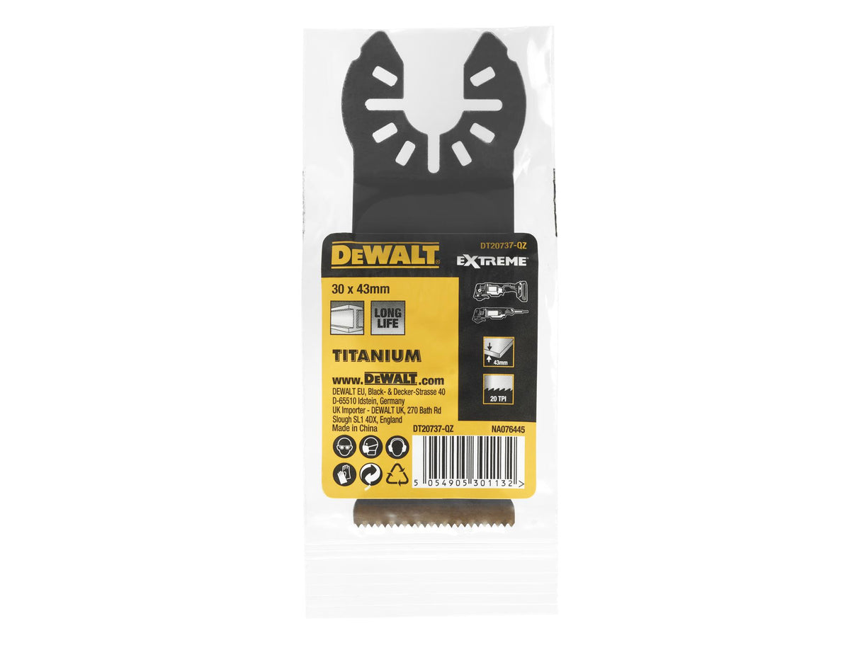 DEWALT DT20737 Titanium Metal Multi-tool Blade 30 x 44mm