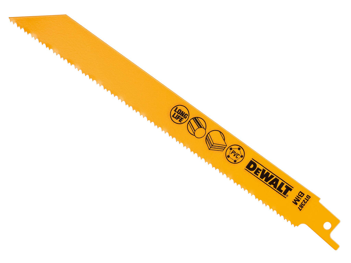 DEWALT Bi-Metal Reciprocating Blades, Plastic & Pipes