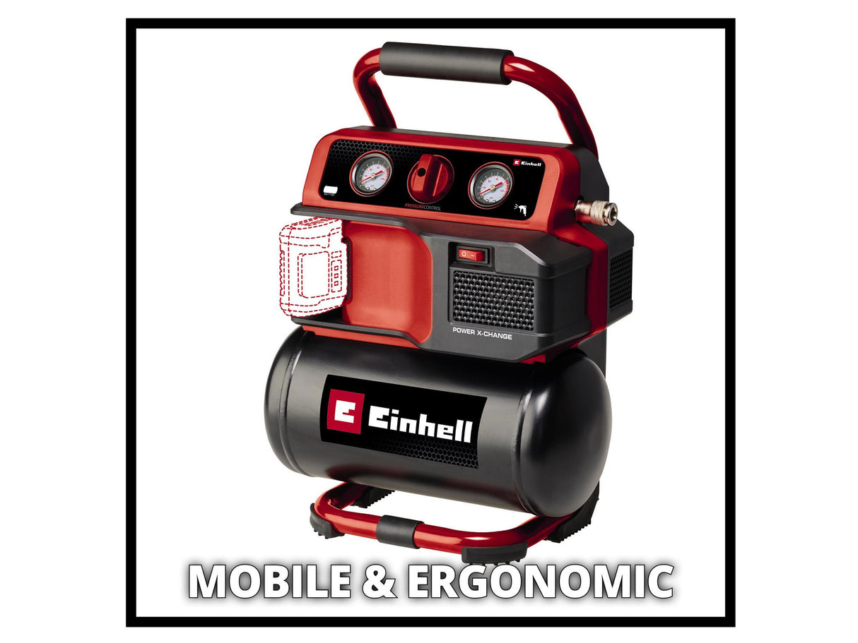 Einhell TE-AC 18/75 Li OF-Solo Power X-Change Air Compressor 18V Bare Unit