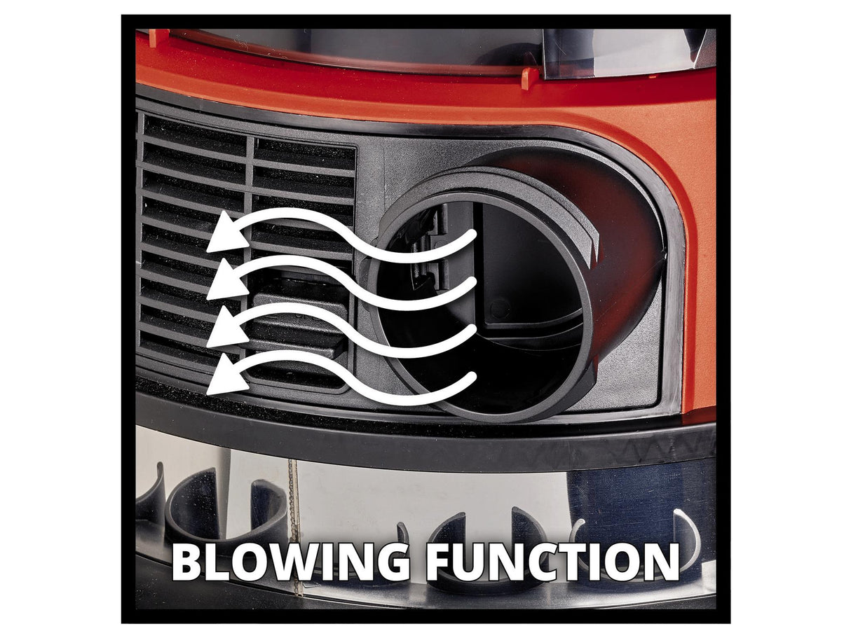 Einhell TE-VC 36/25 Li S-Solo Wet/Dry Vacuum Cleaner 36V (2 x 18V) Bare Unit