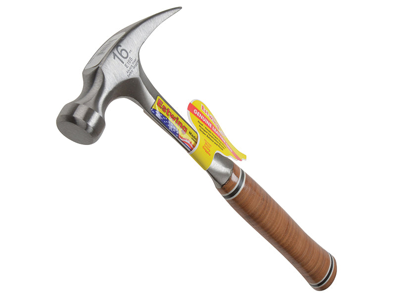 Estwing Straight Claw Hammer, Leather Grip