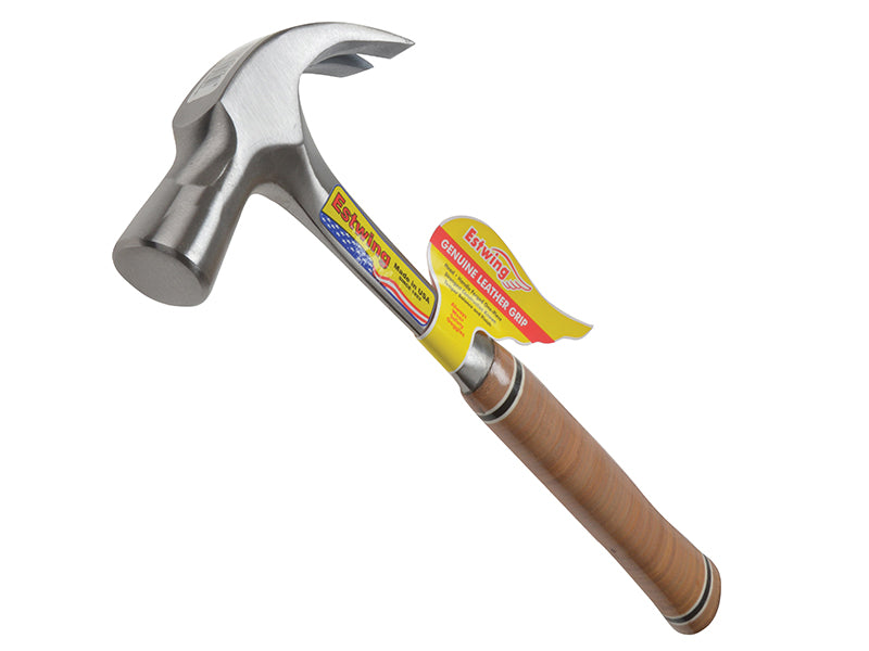 Estwing Curved Claw Hammer, Leather Grip