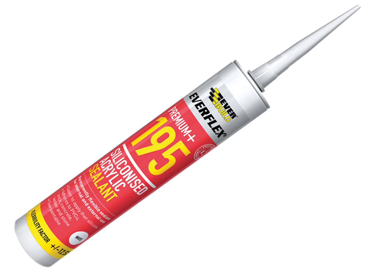 Everbuild Sika Everflex® 195 Siliconised Acrylic White 300ml