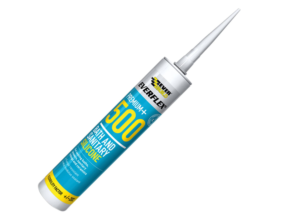 Everbuild Sika 500 Bath & Sanitary Silicone Sealant