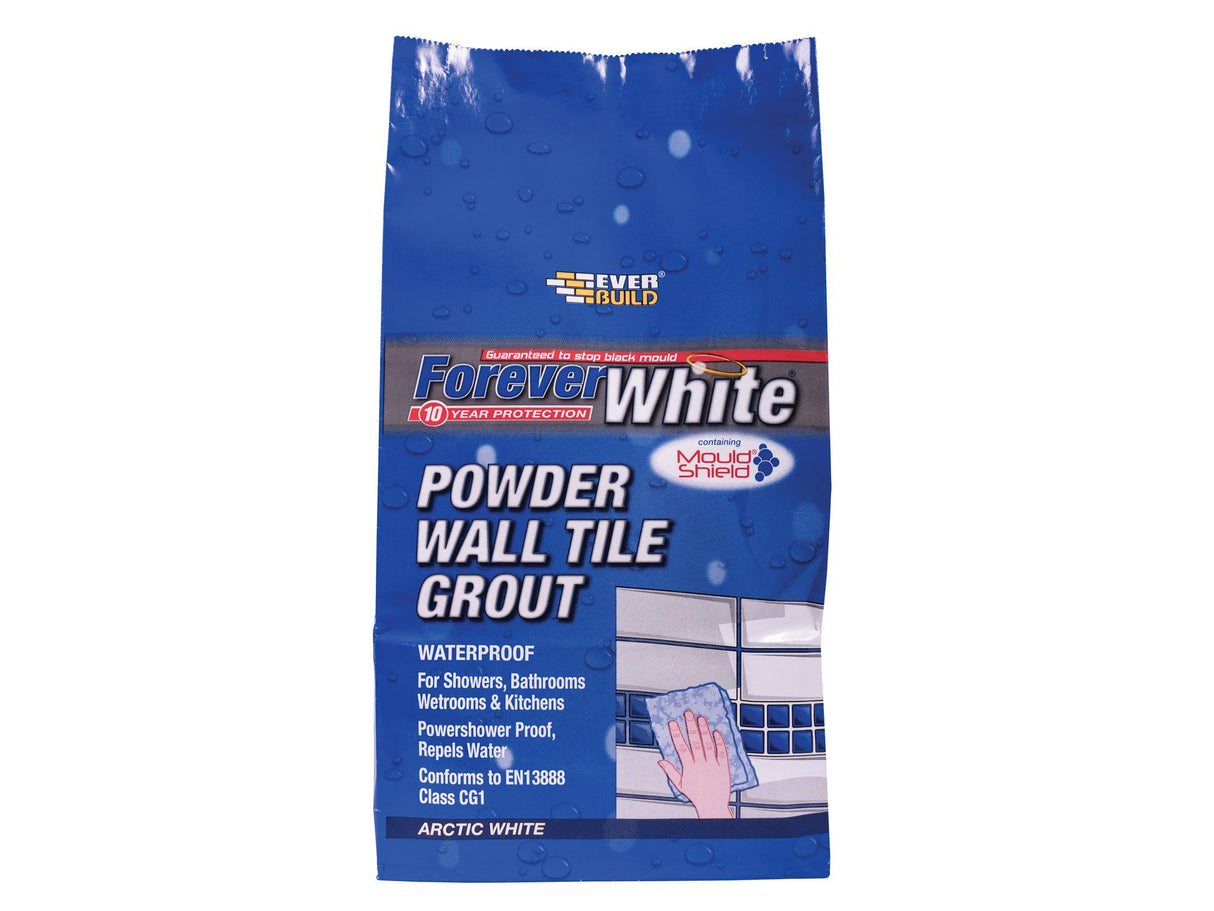 Everbuild Sika Forever White Powder Wall Tile Grout 3kg