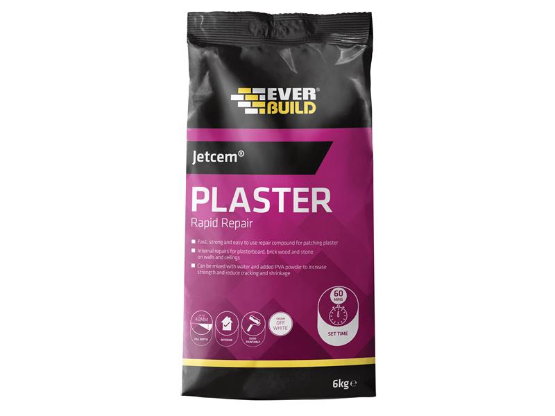 Everbuild Sika Jetcem Quick Set Patching Plaster (Single 6kg Pack)