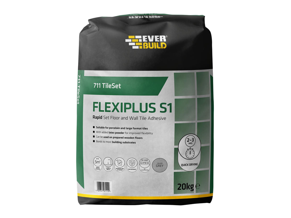 Everbuild Sika 711 TileSet Flexiplus Tile Adhesive