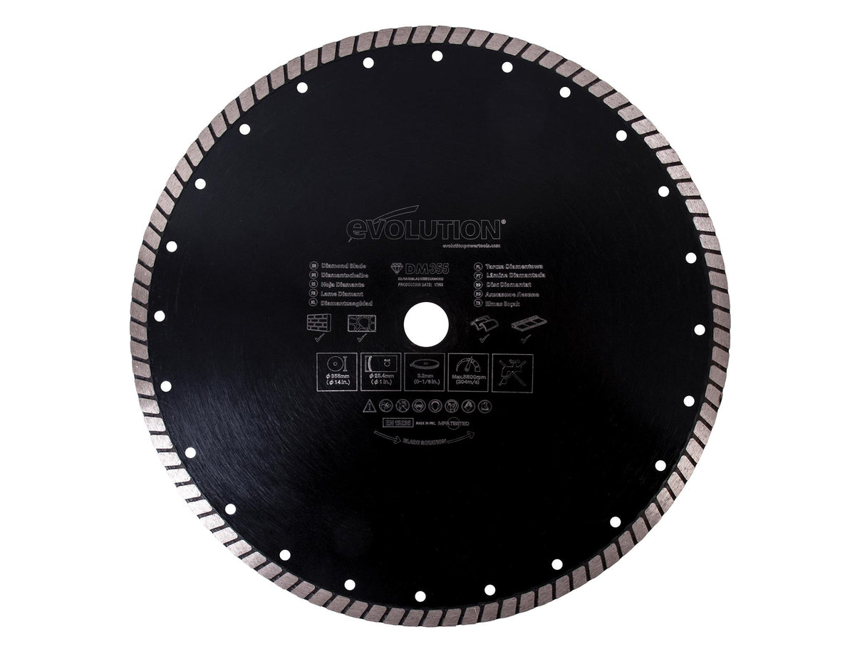 Evolution Diamond Blade, Segmented Rim