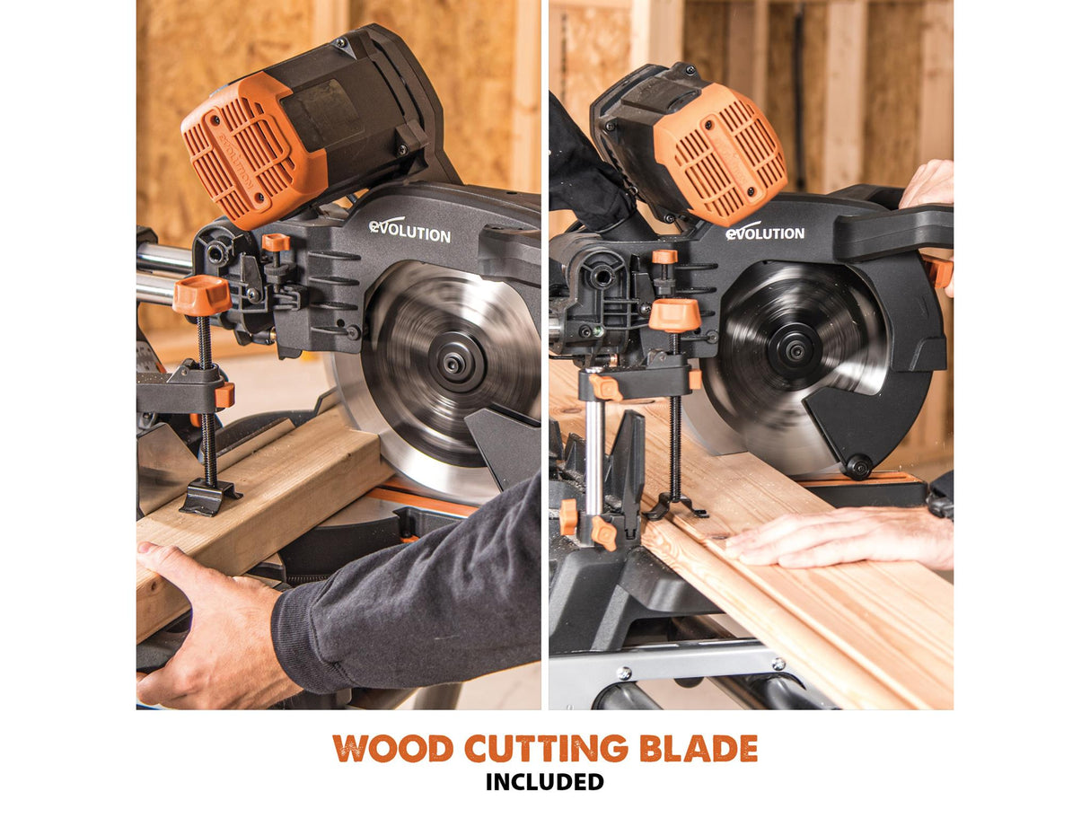 Evolution R255SMS-DB+PRO Mitre Saw + Blade