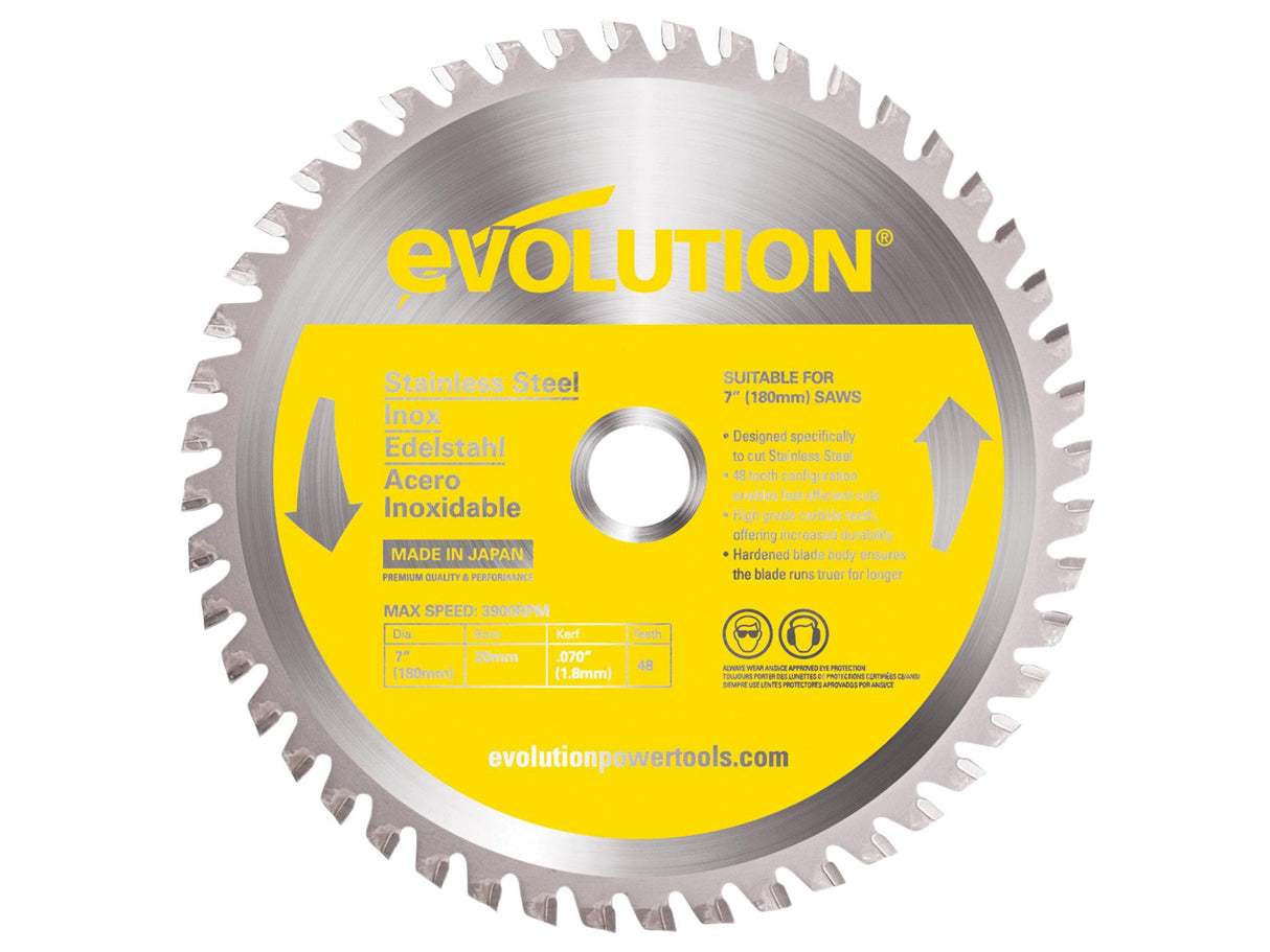 Evolution Stainless Steel Cutting Circular Saw Blade