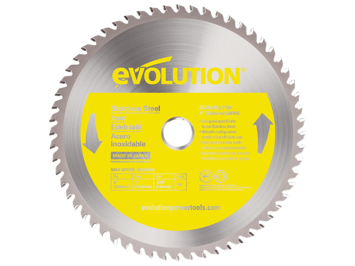 Evolution Stainless Steel Cutting Circular Saw Blade