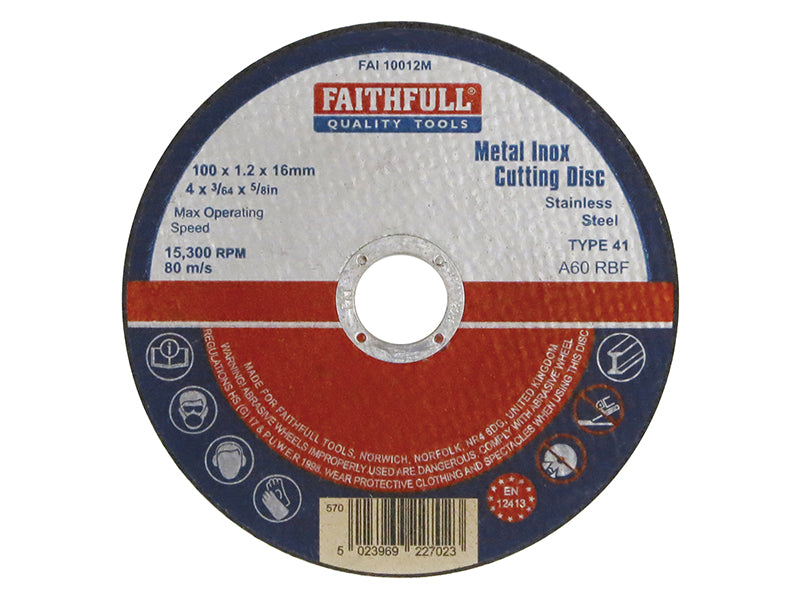 Faithfull Metal Cut Off Disc