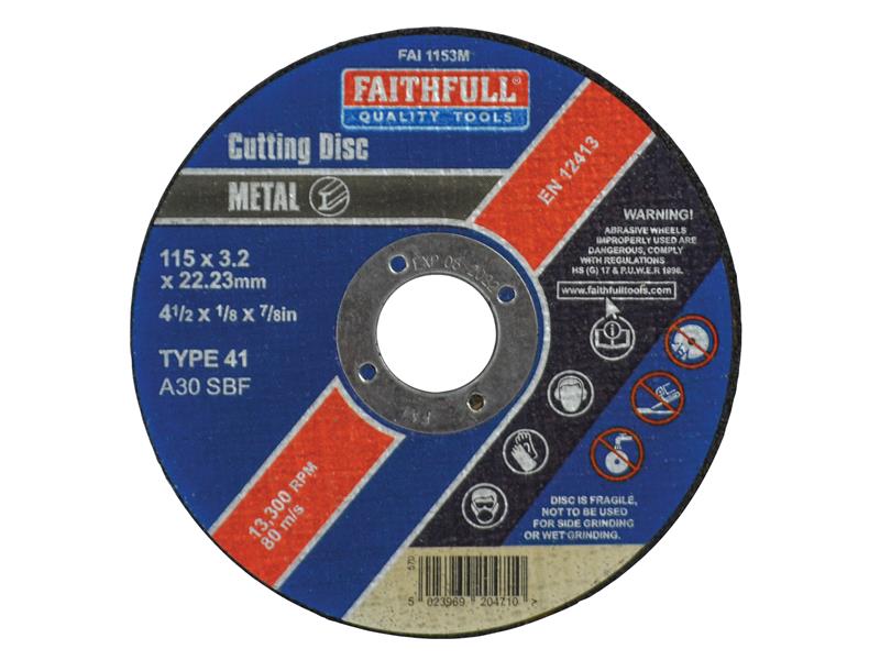 Faithfull Metal Cut Off Disc