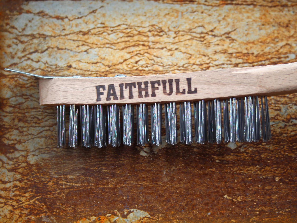 Faithfull Heavy-Duty Scratch Brush with Scraper - 4 Row