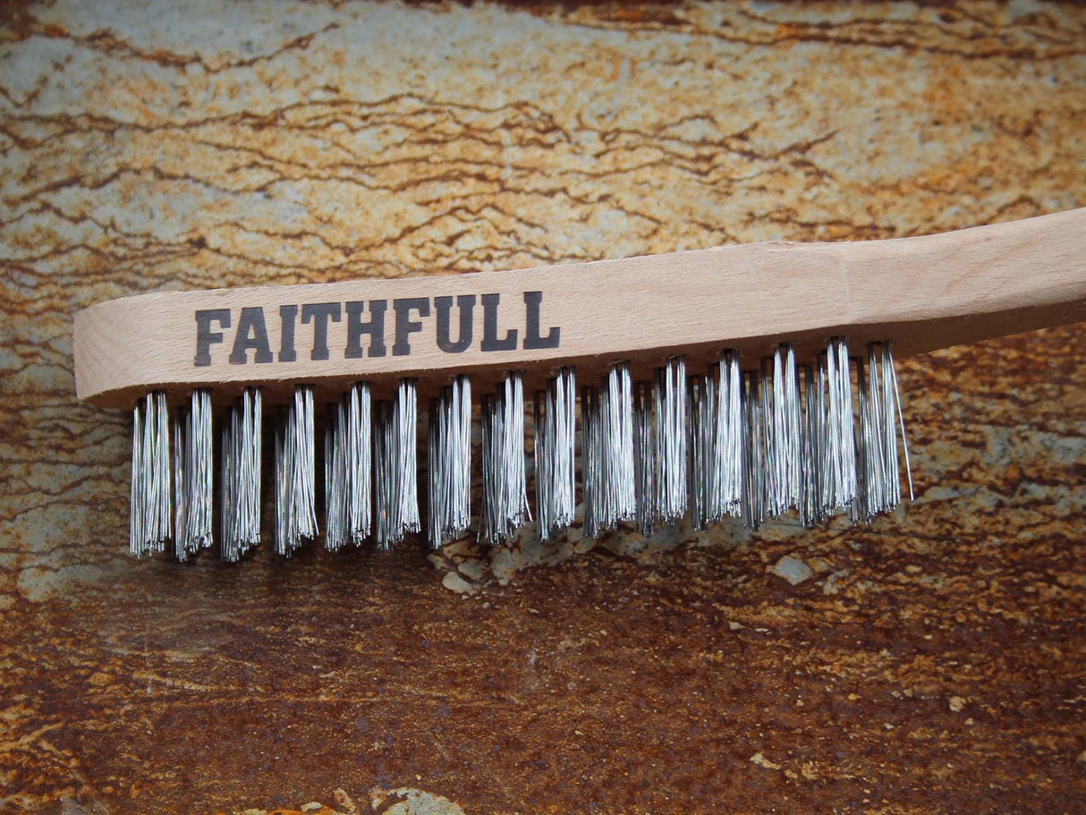 Faithfull Heavy-Duty Stainless Steel Scratch Brush - 3 Row
