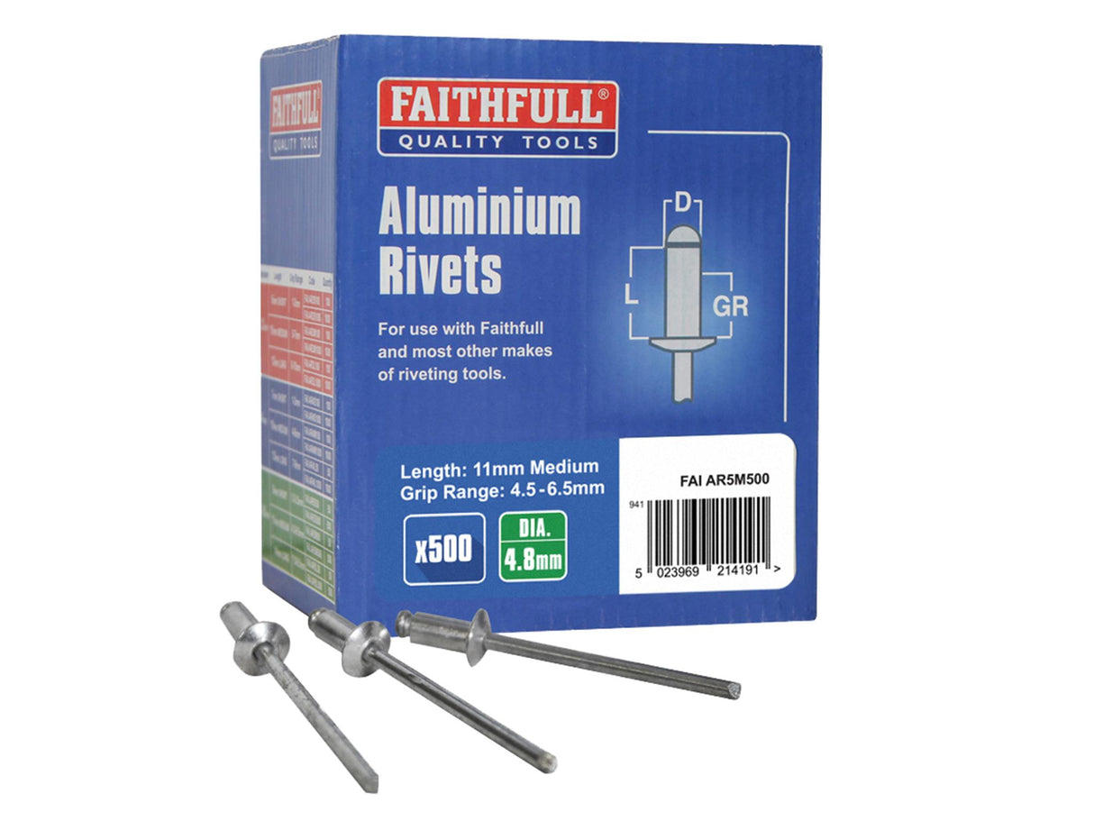 Faithfull Aluminium Rivets