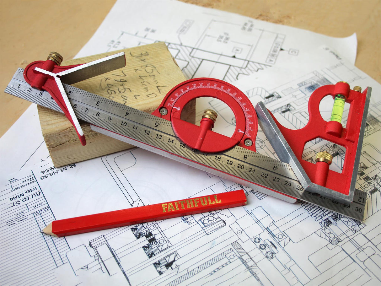 Faithfull Combination Square Set 300mm (12in)