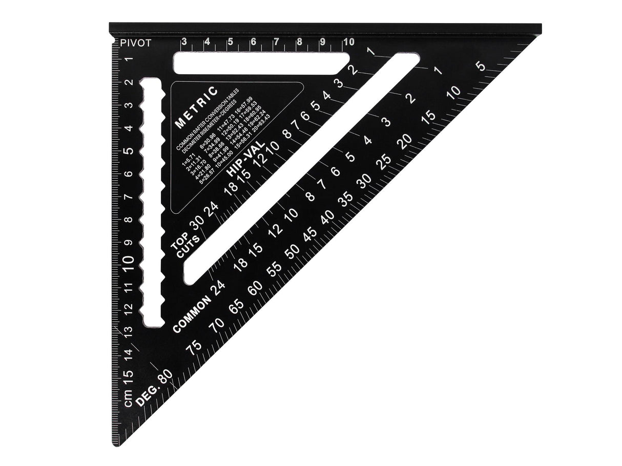 Faithfull Prestige Quick Roofing Square Black Aluminium 180mm (Metric)