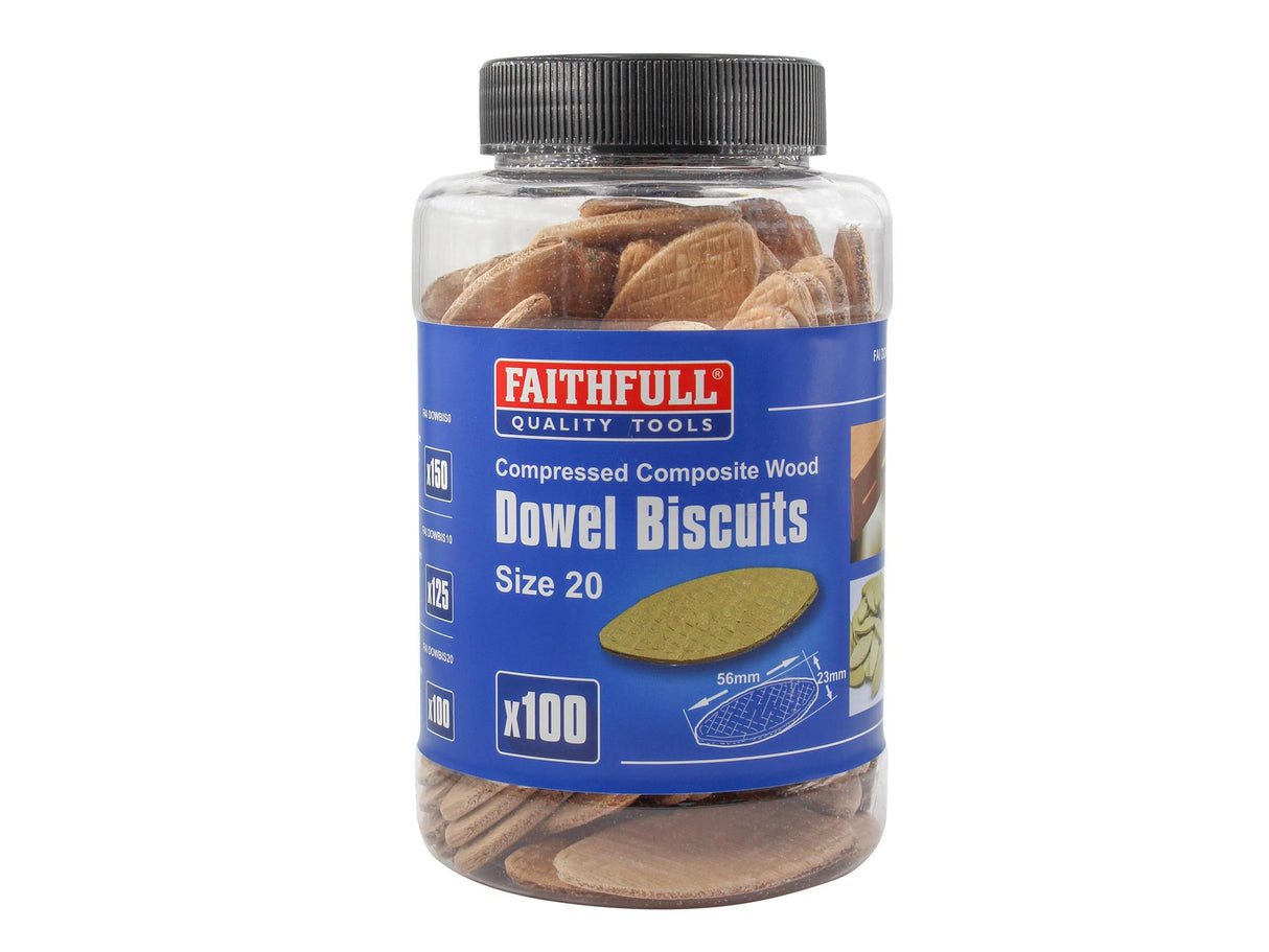 Faithfull Wood Dowel Biscuits