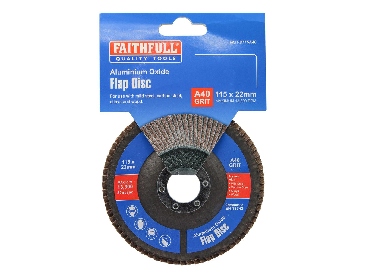 Faithfull Aluminium Oxide Flap Discs