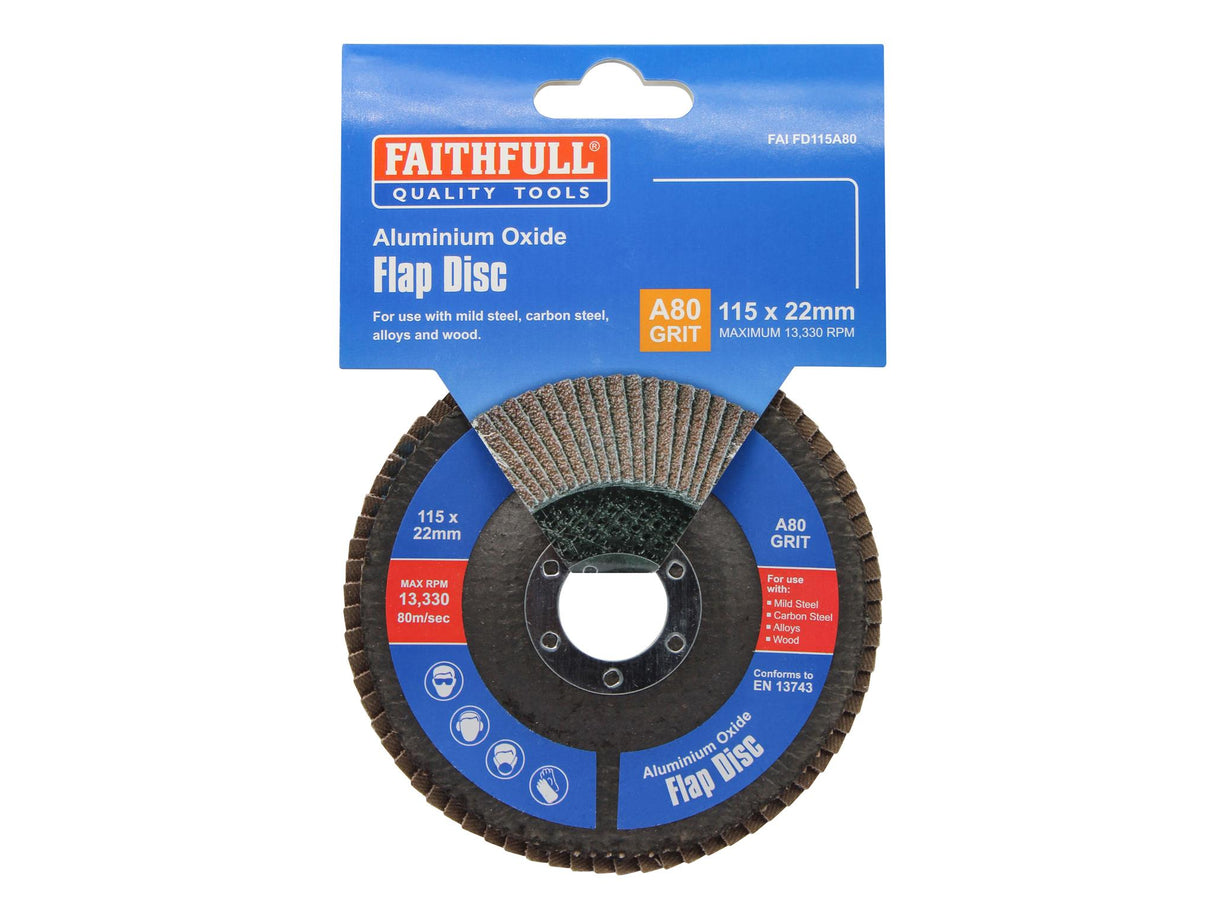 Faithfull Aluminium Oxide Flap Discs