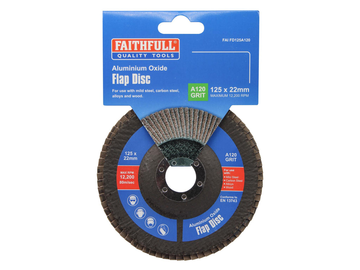 Faithfull Aluminium Oxide Flap Discs