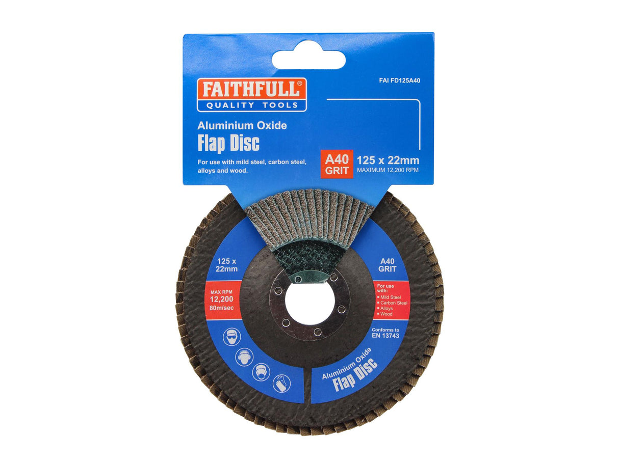 Faithfull Aluminium Oxide Flap Discs