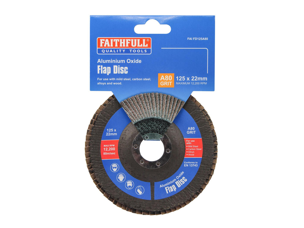 Faithfull Aluminium Oxide Flap Discs