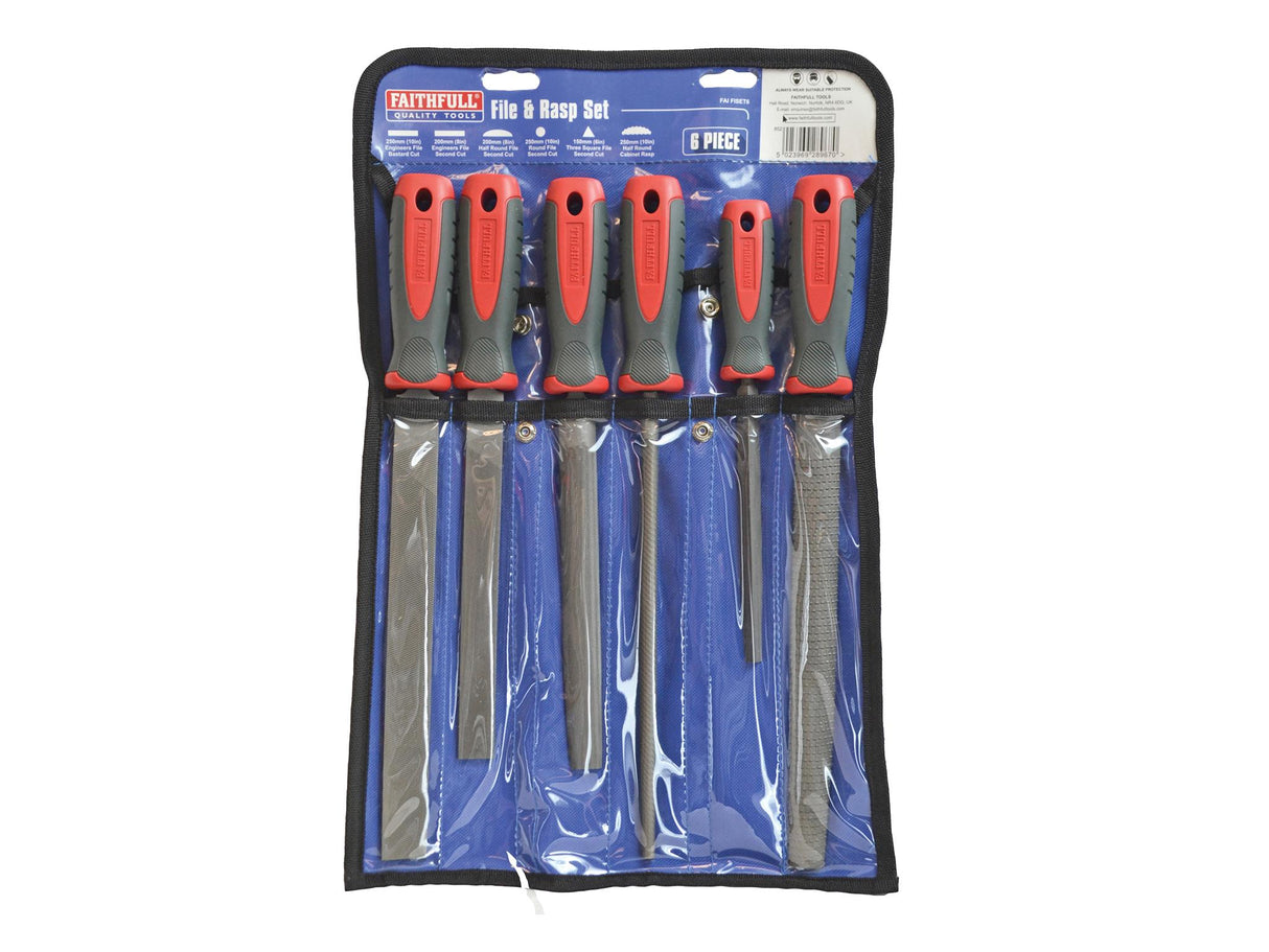 Faithfull File and Rasp Set, 6 Piece