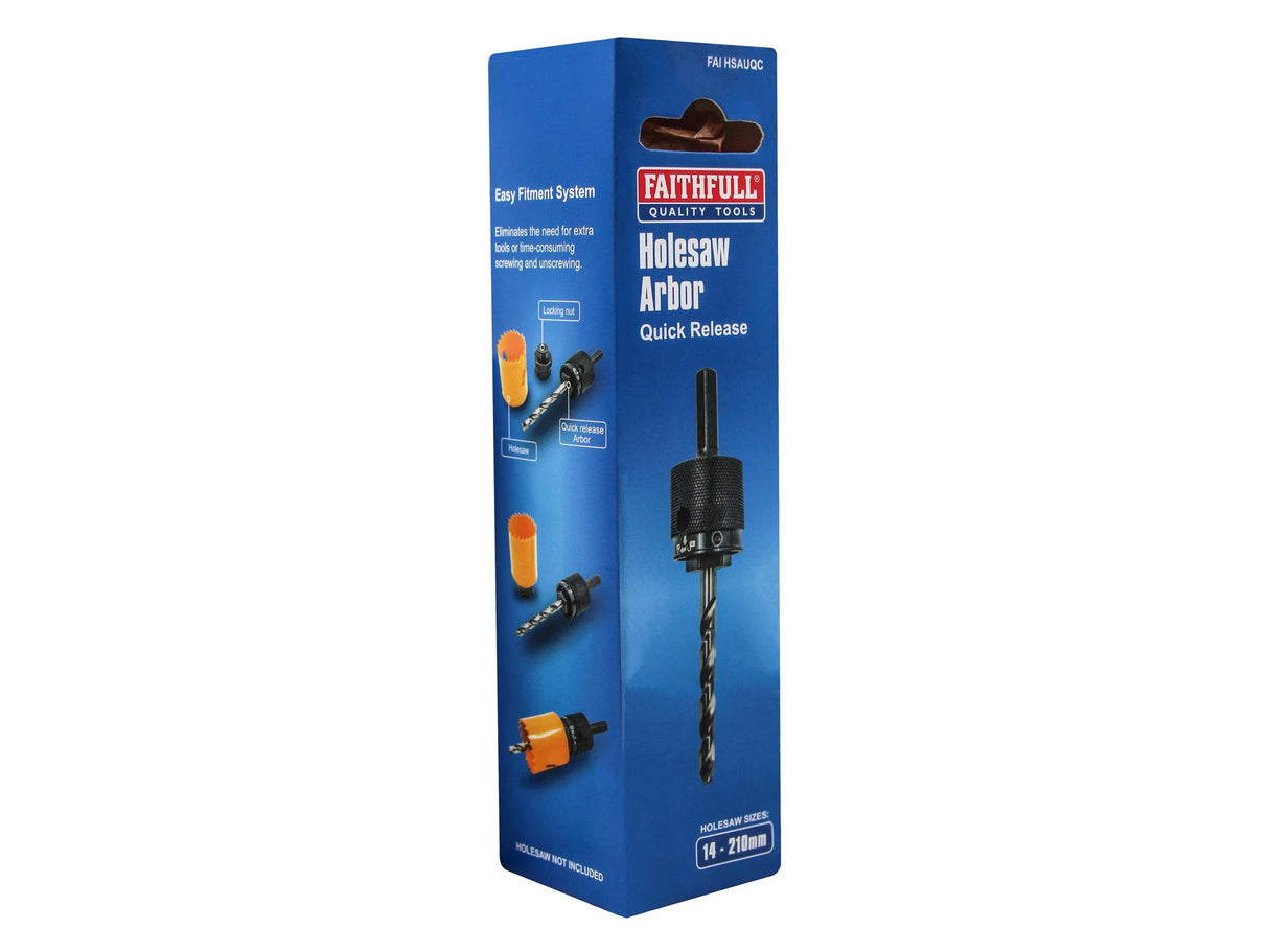 Faithfull Universal Quick Release Holesaw Arbor Set