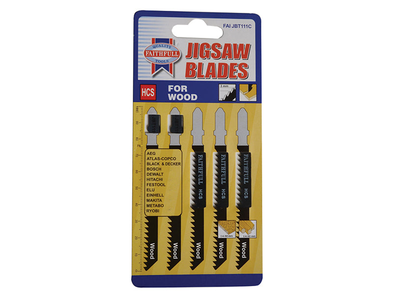 Faithfull Carbon Steel Jigsaw Blades