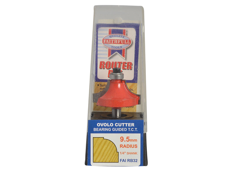 Faithfull Ovolo Cutter, Bearing Guided, 1/4in