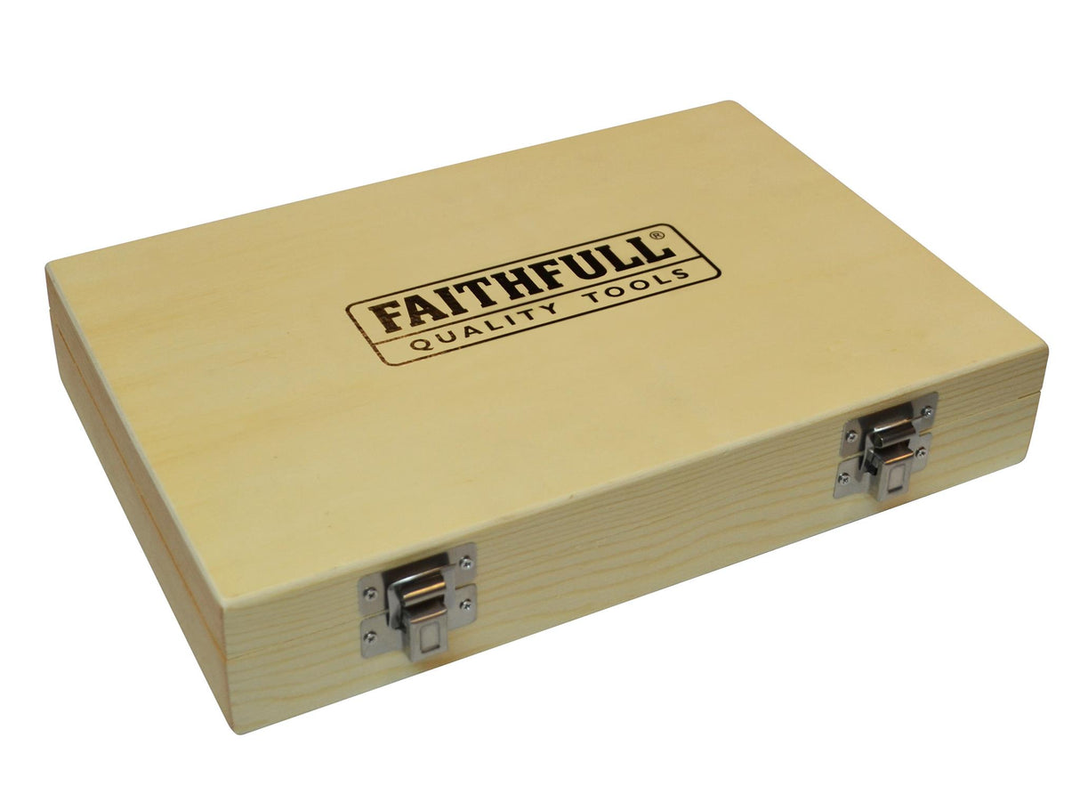 Faithfull 1/4in TCT Router Bit Set, 30 Piece