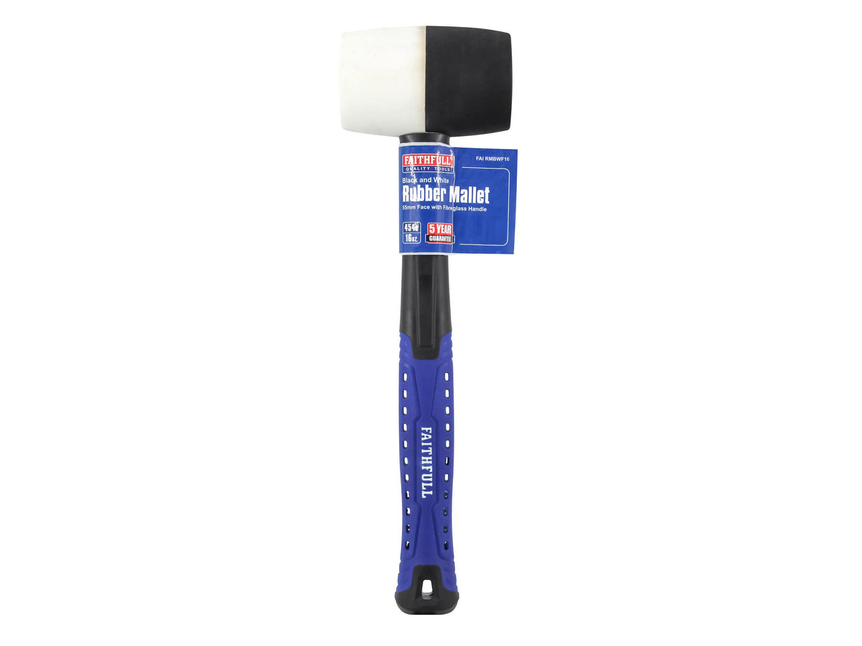Faithfull Black & White Fibreglass Mallet