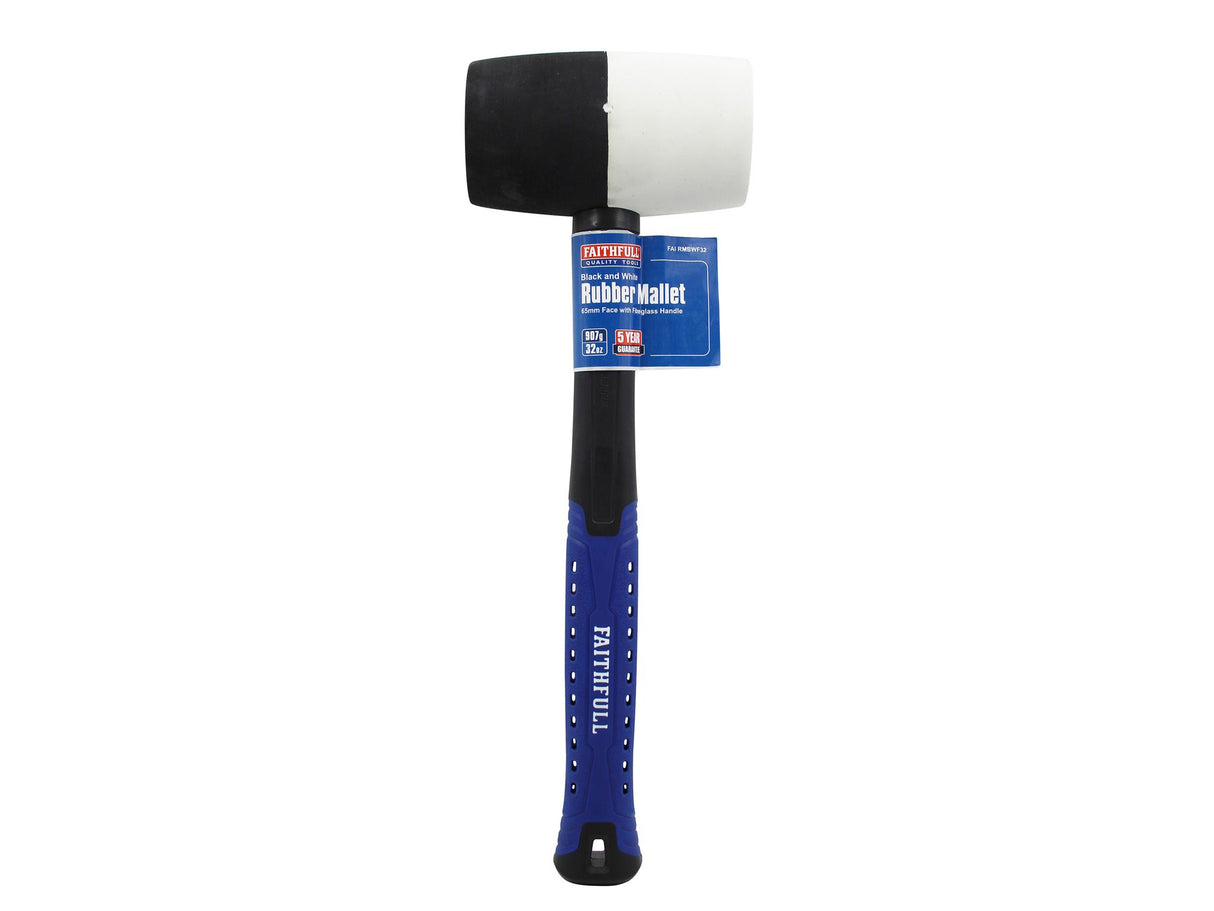 Faithfull Black & White Fibreglass Mallet