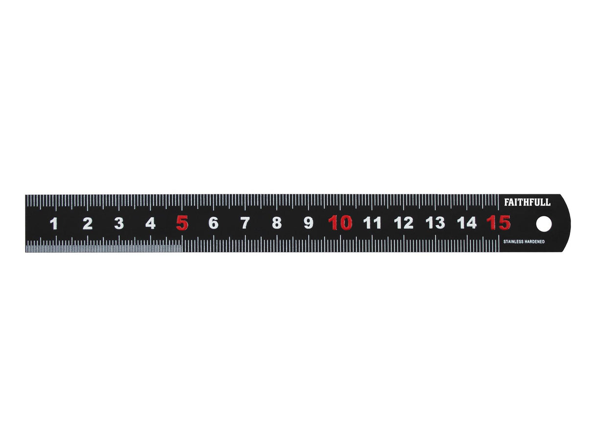 Faithfull Measuring Rules, Matt Black Stainless Steel