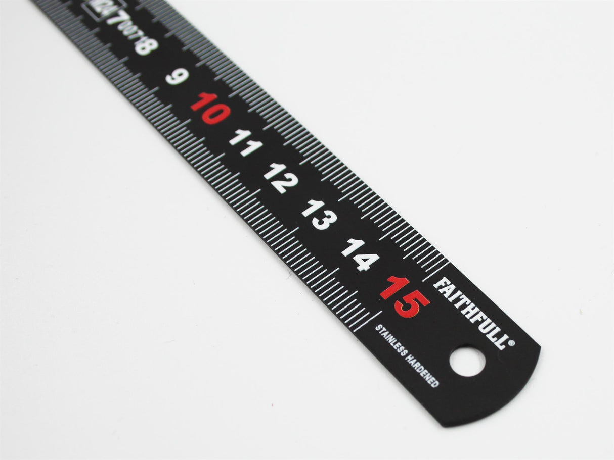 Faithfull Measuring Rules, Matt Black Stainless Steel