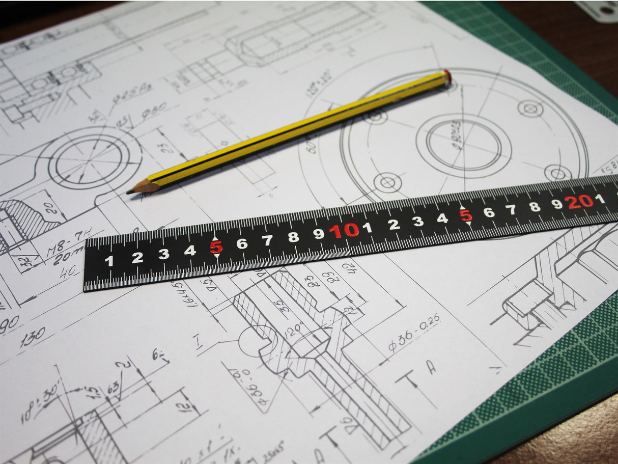Faithfull Measuring Rules, Matt Black Stainless Steel