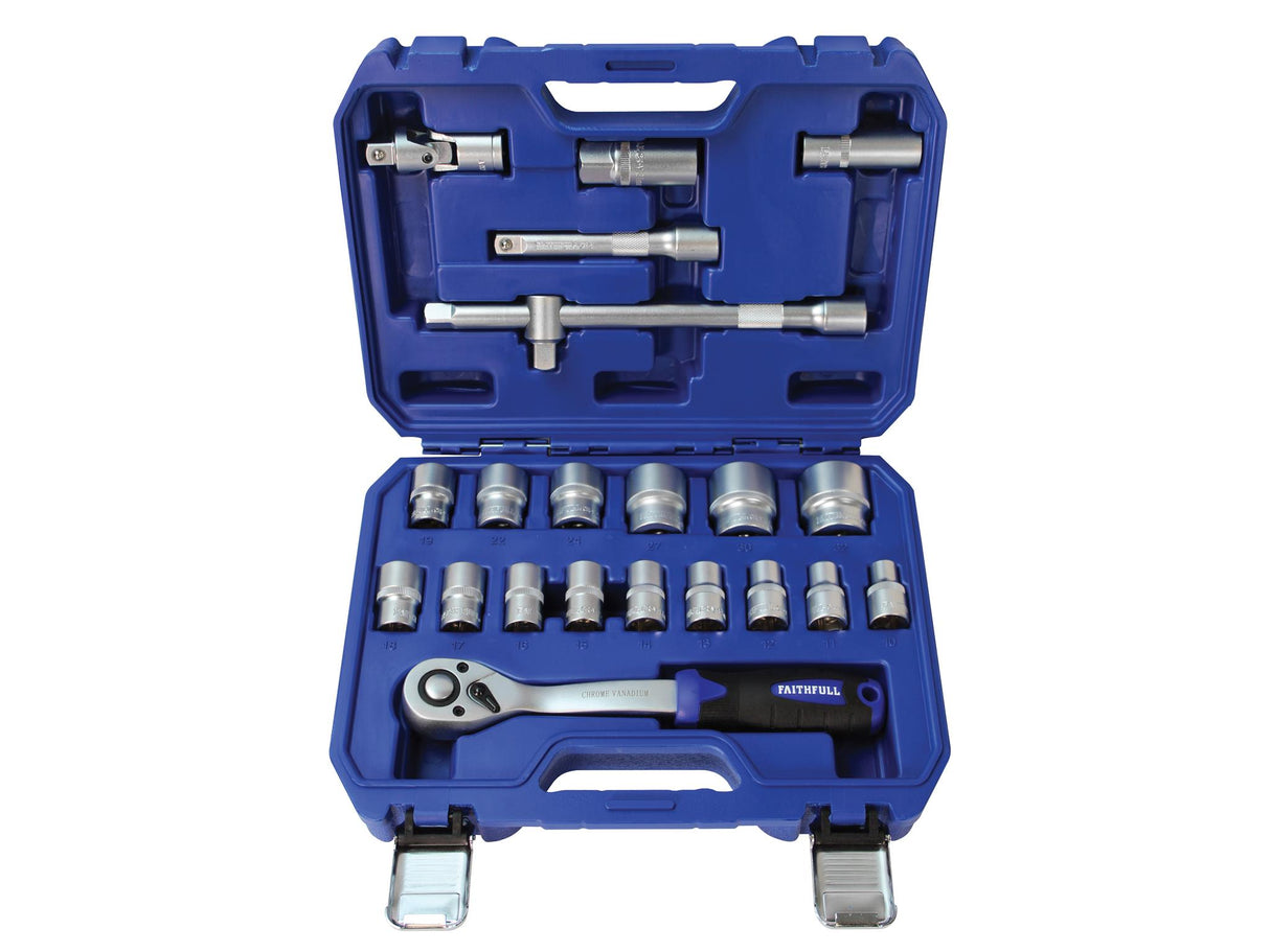 Faithfull 1/2in Drive Socket Set, 22 Piece