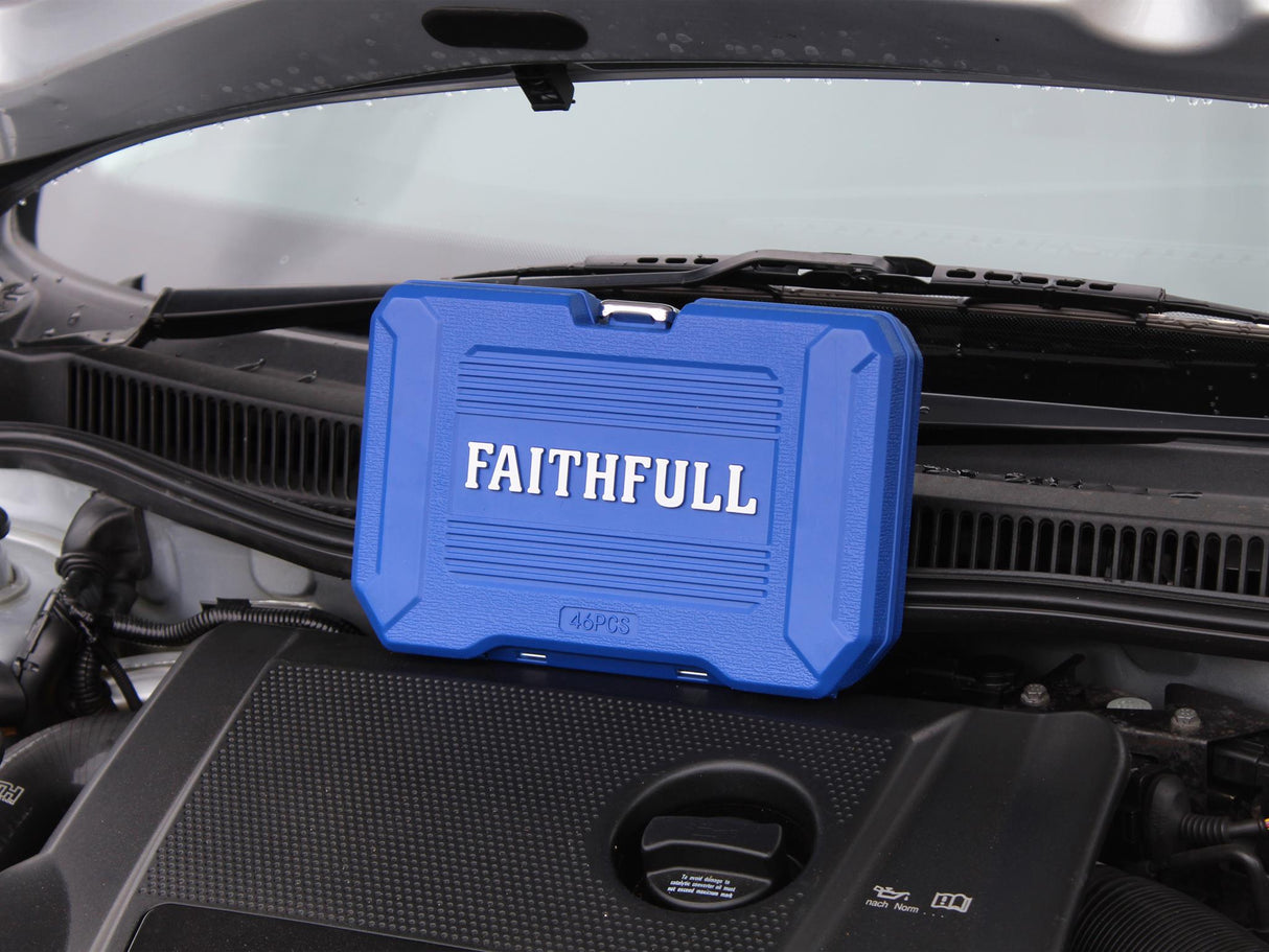 Faithfull 1/4in Drive Socket Set, 46 Piece