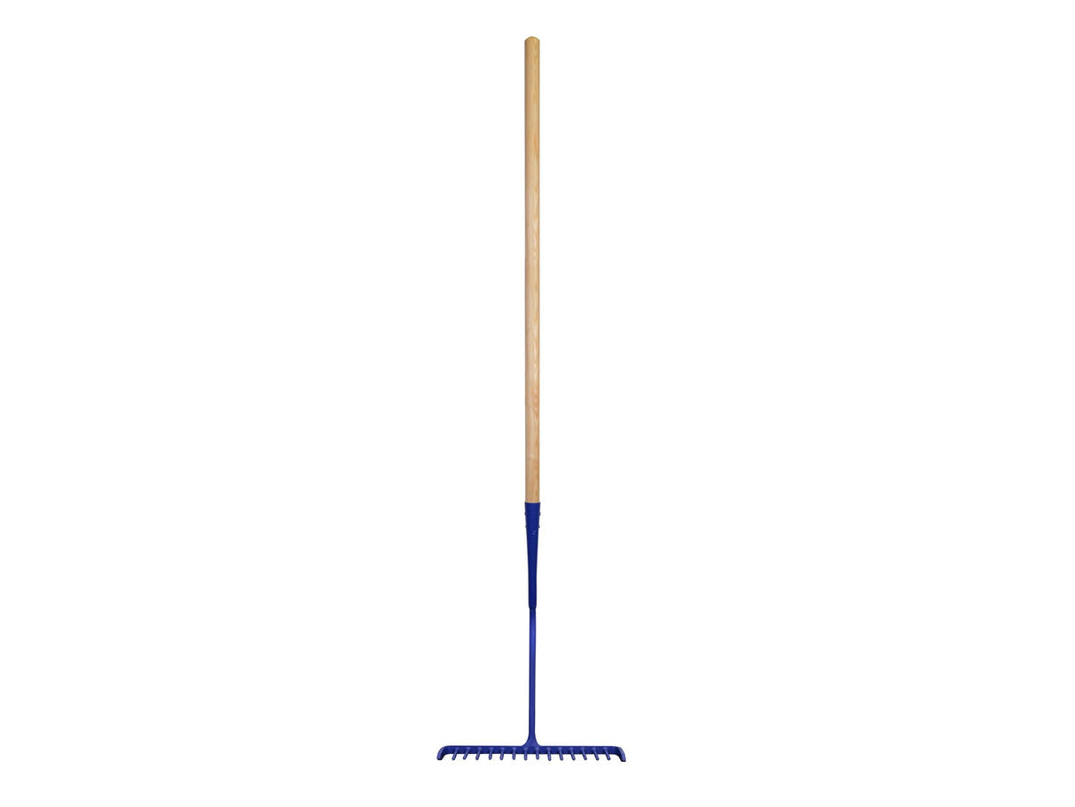 Faithfull Tarmac Rake 16 Round Teeth - Wooden Handled