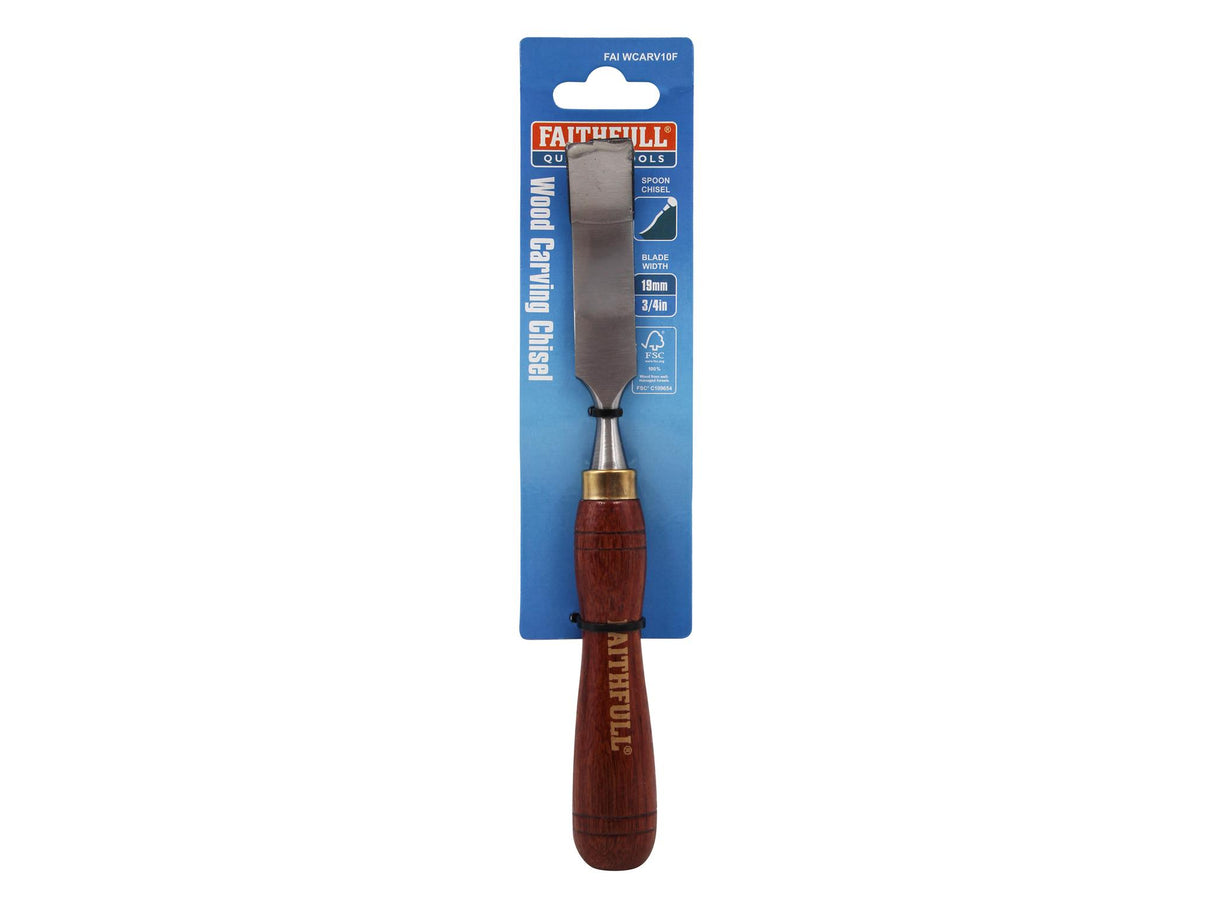 Faithfull FSC Spoon Chisel Carving Chisel 19mm (3/4in)