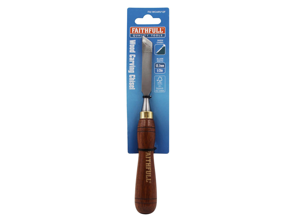 Faithfull Skew Carving Chisel 12.7mm (1/2in) FSC 100%