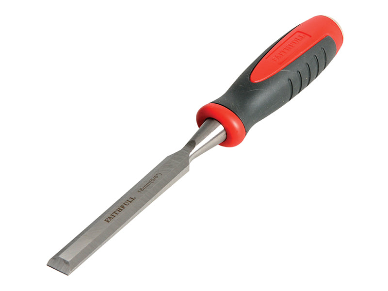 Faithfull Bevel Edge Chisel Red Soft Grip