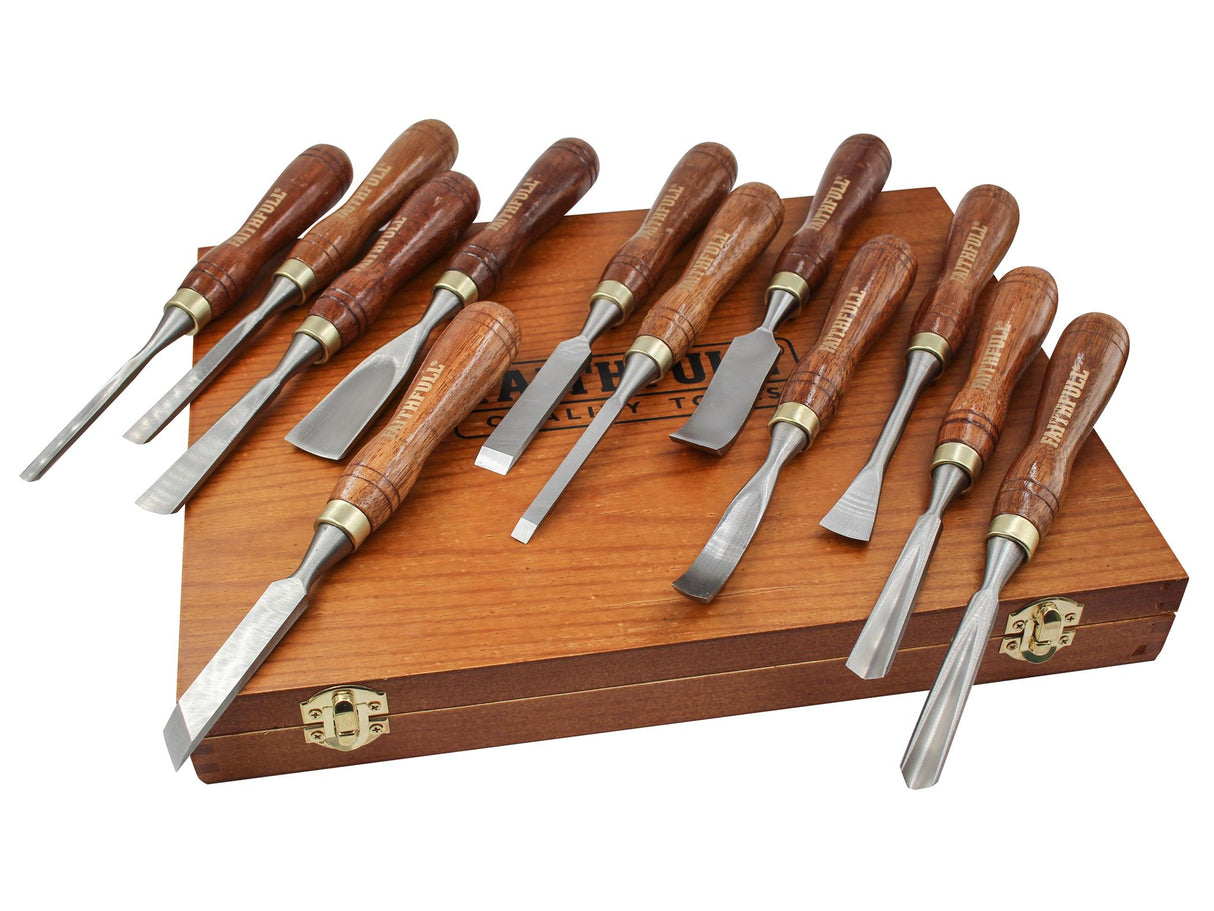 Faithfull Woodcarving Set of 12 in Case