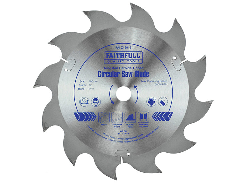 Faithfull Professional TCT Circular Saw Blade
