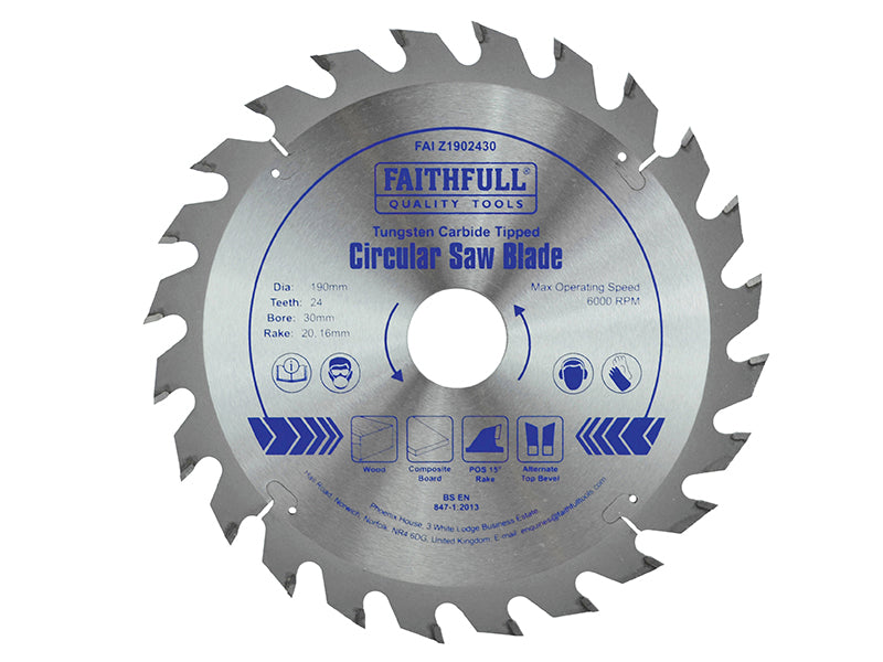 Faithfull Professional TCT Circular Saw Blade