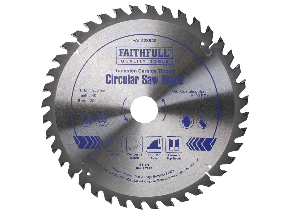 Faithfull Professional TCT Circular Saw Blade