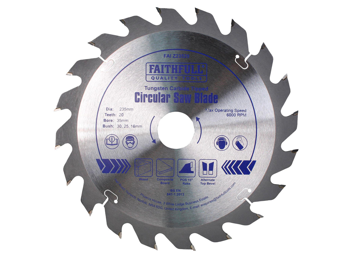 Faithfull Professional TCT Circular Saw Blade